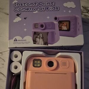 Kids Instant Print Camera - Purple and Peach